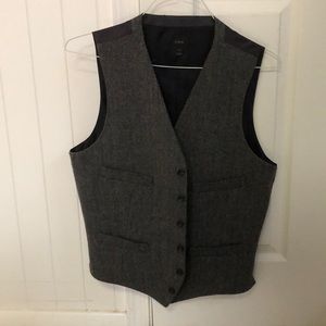 JCrew wool herringbone vest, size medium